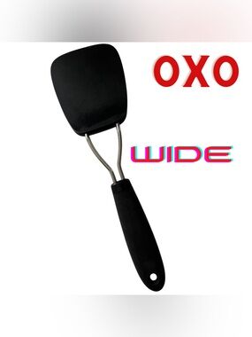 OXO Good Grips Wide Nylon Turner Spatula Black Flipper